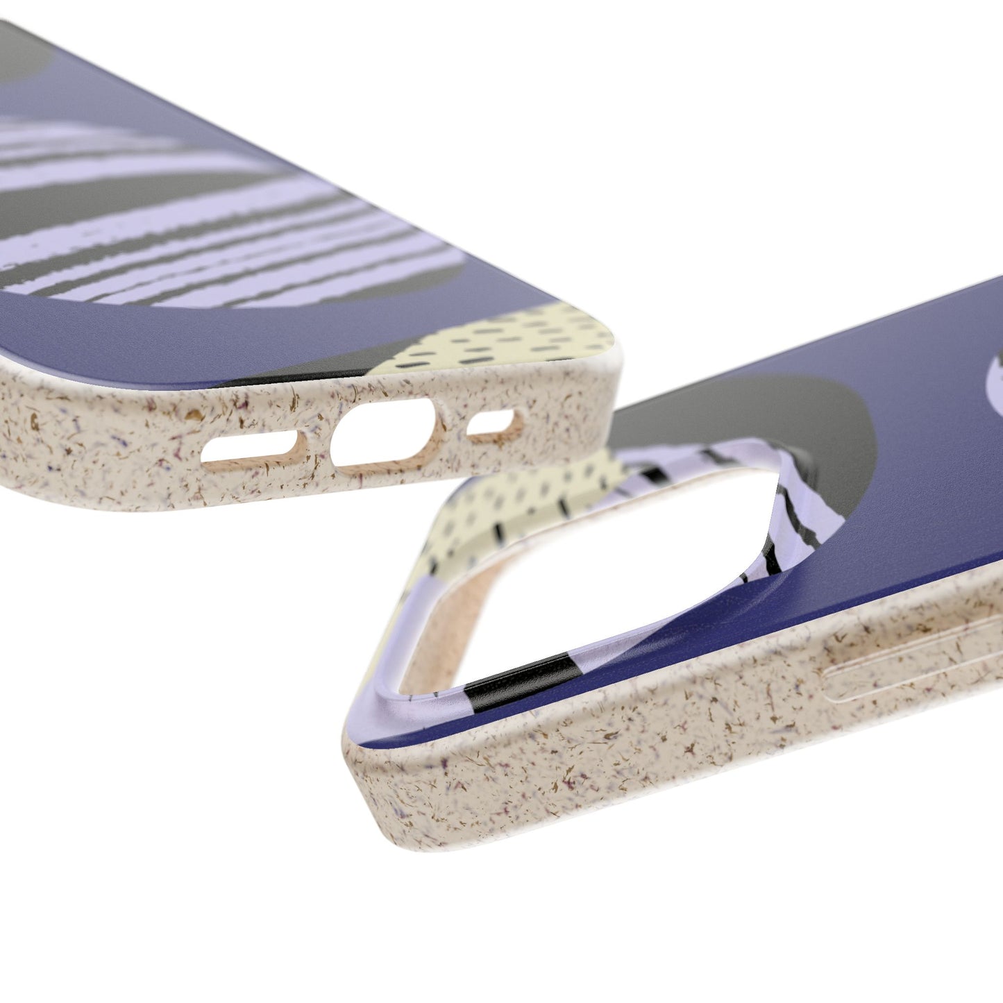 Biodegradable Phone Case — Abstract Striped Circles Eco Cover
