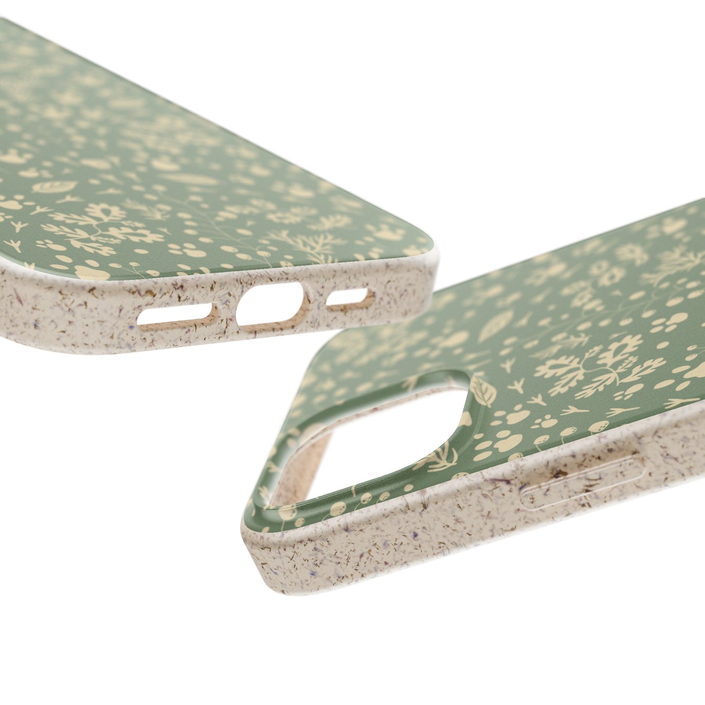 Biodegradable Floral Phone Case — Eco-Friendly Pleasant Green Wildflower Protection