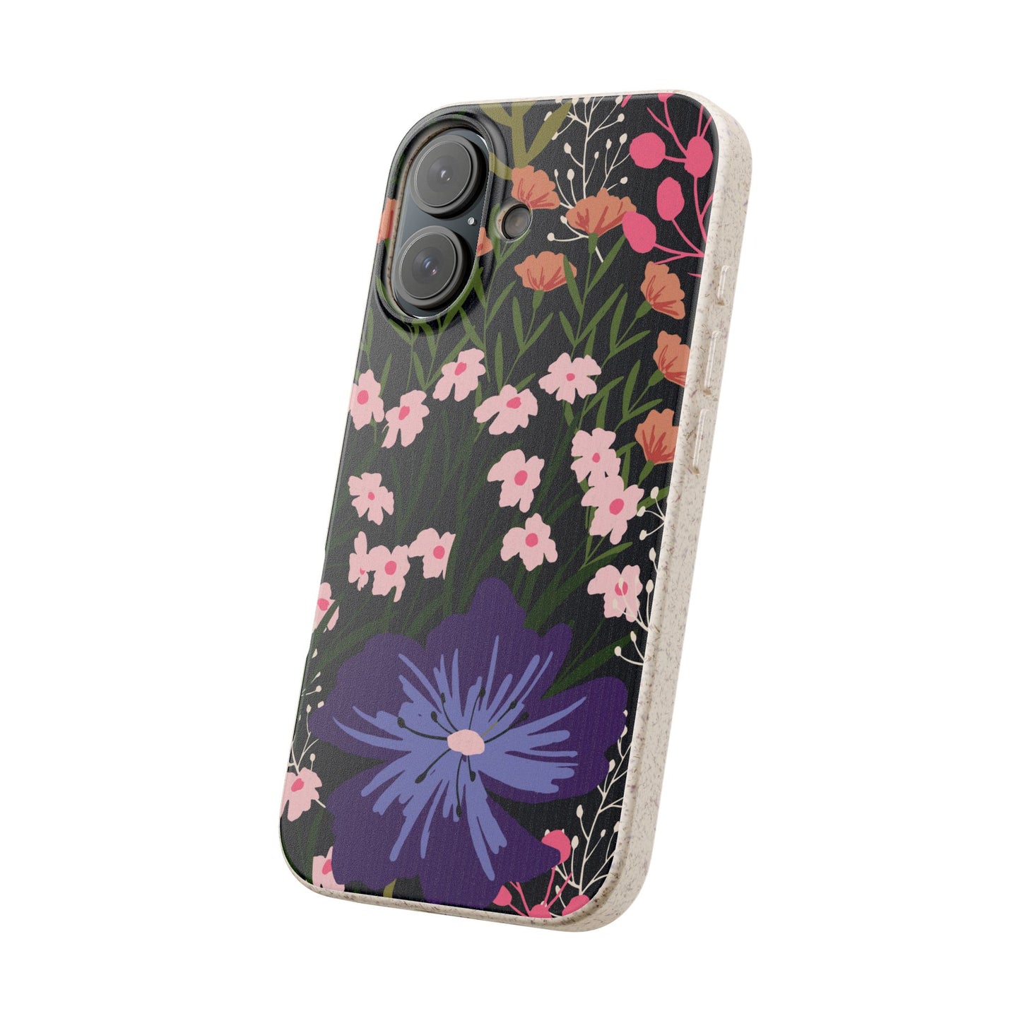 Floral Biodegradable Phone Case — Purple Wildflower Eco Phone Cover