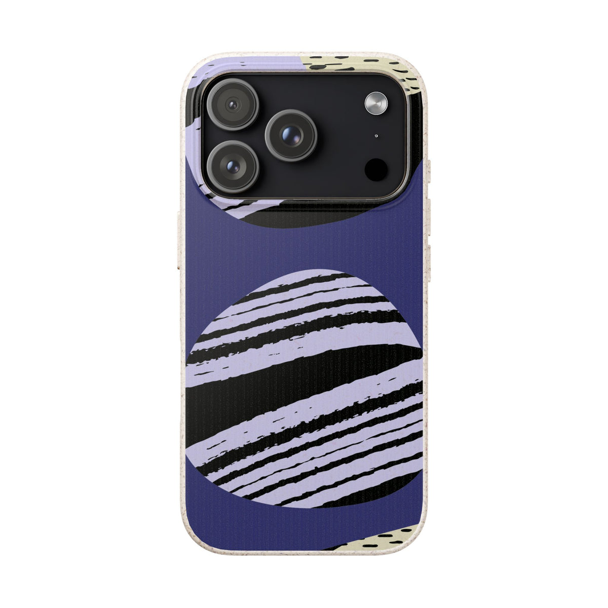 Biodegradable Phone Case — Abstract Striped Circles Eco Cover