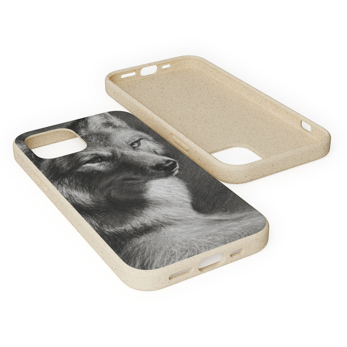 Wolf Portrait Biodegradable Phone Case — Eco-Friendly iPhone Cover