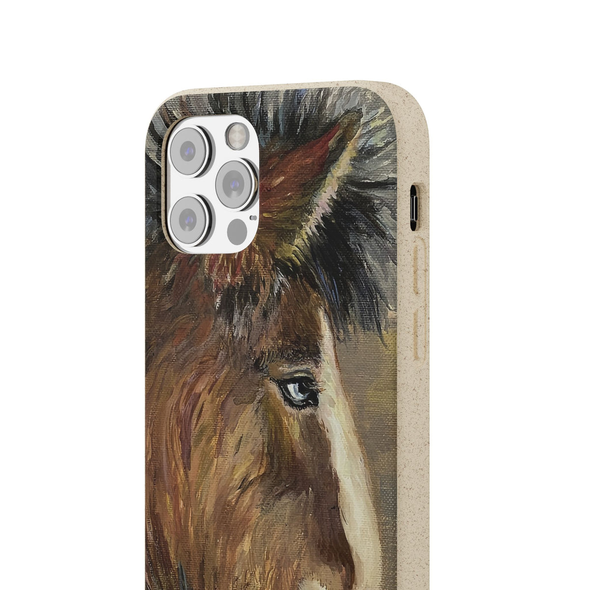 Biodegradable Phone Case — Rustic Horse Portrait by Carrie Barcomb Eco-Friendly iPhone Cover