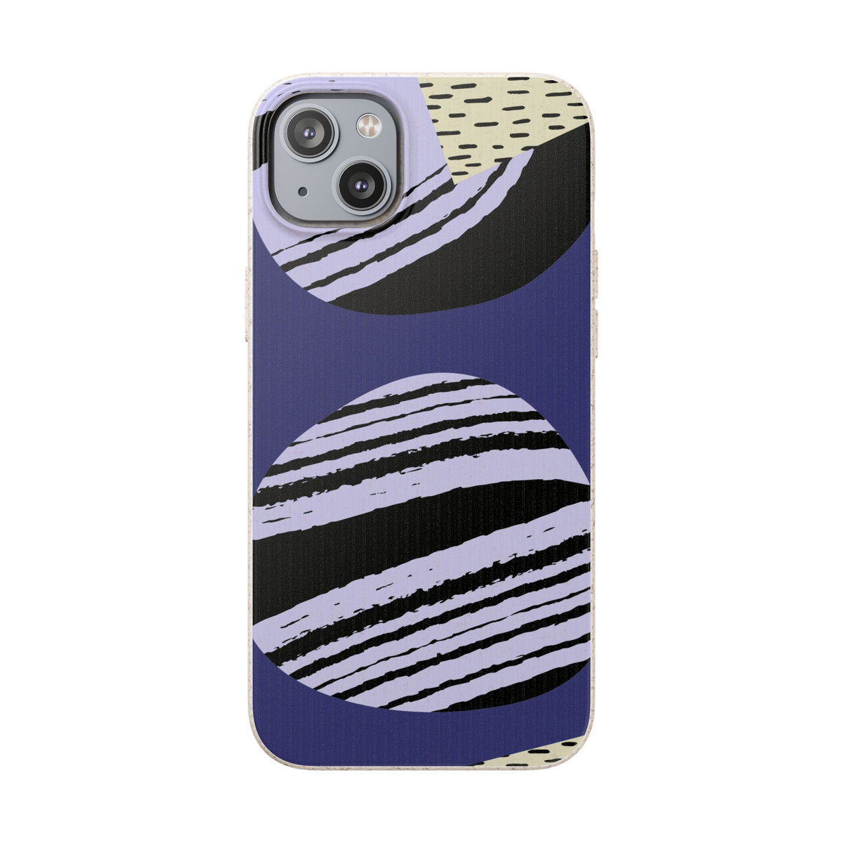 Biodegradable Phone Case — Abstract Striped Circles Eco Cover
