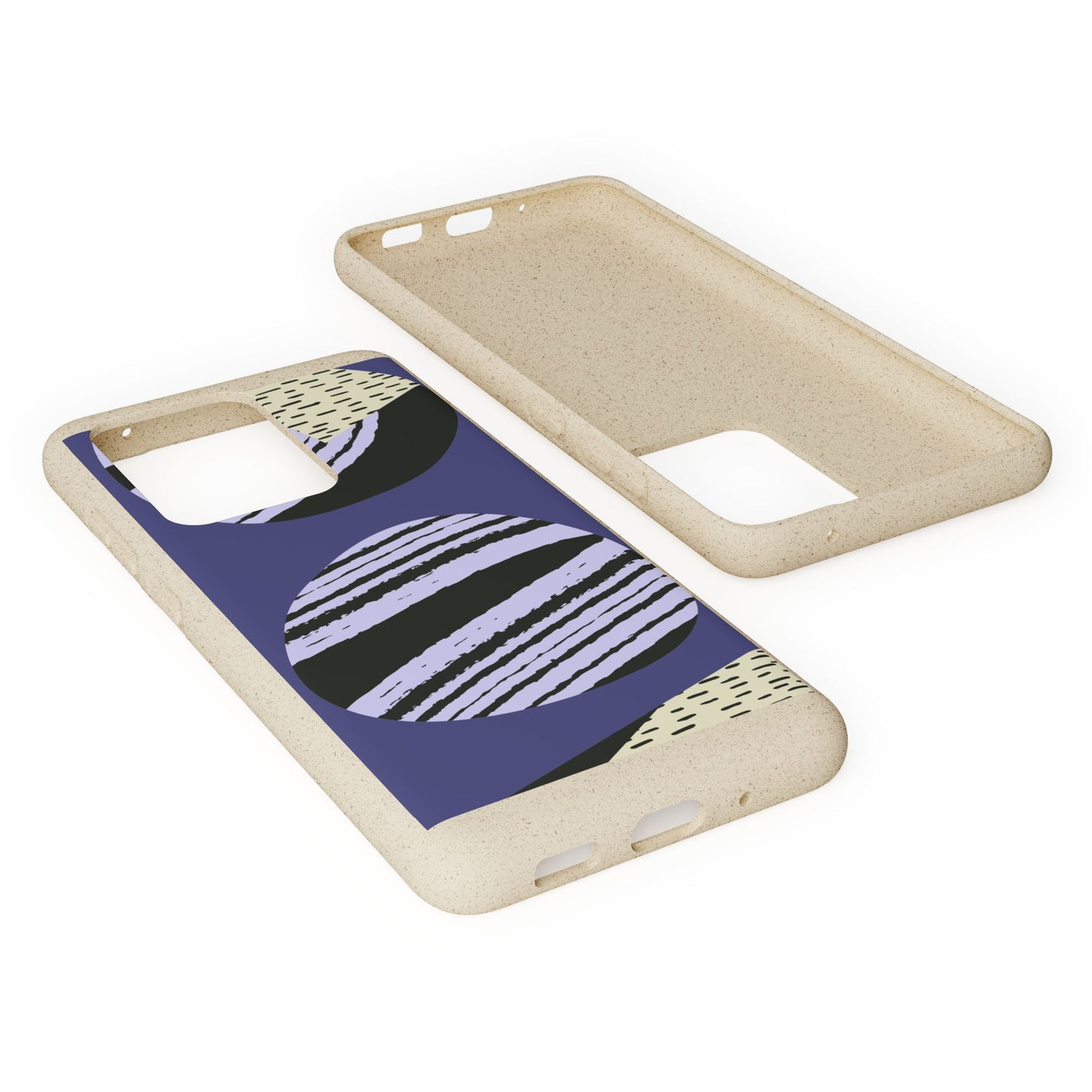 Biodegradable Phone Case — Abstract Striped Circles Eco Cover