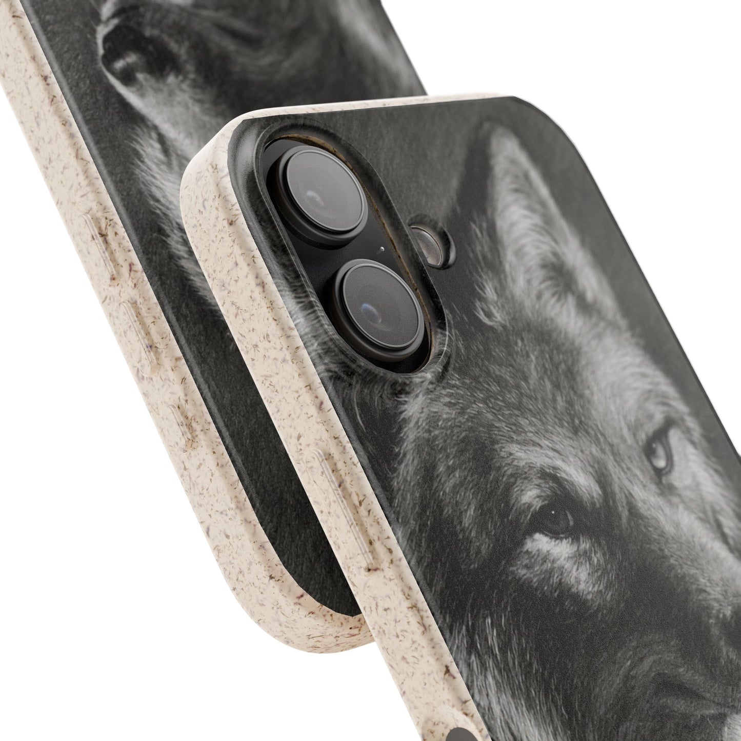 Wolf Portrait Biodegradable Phone Case — Eco-Friendly iPhone Cover