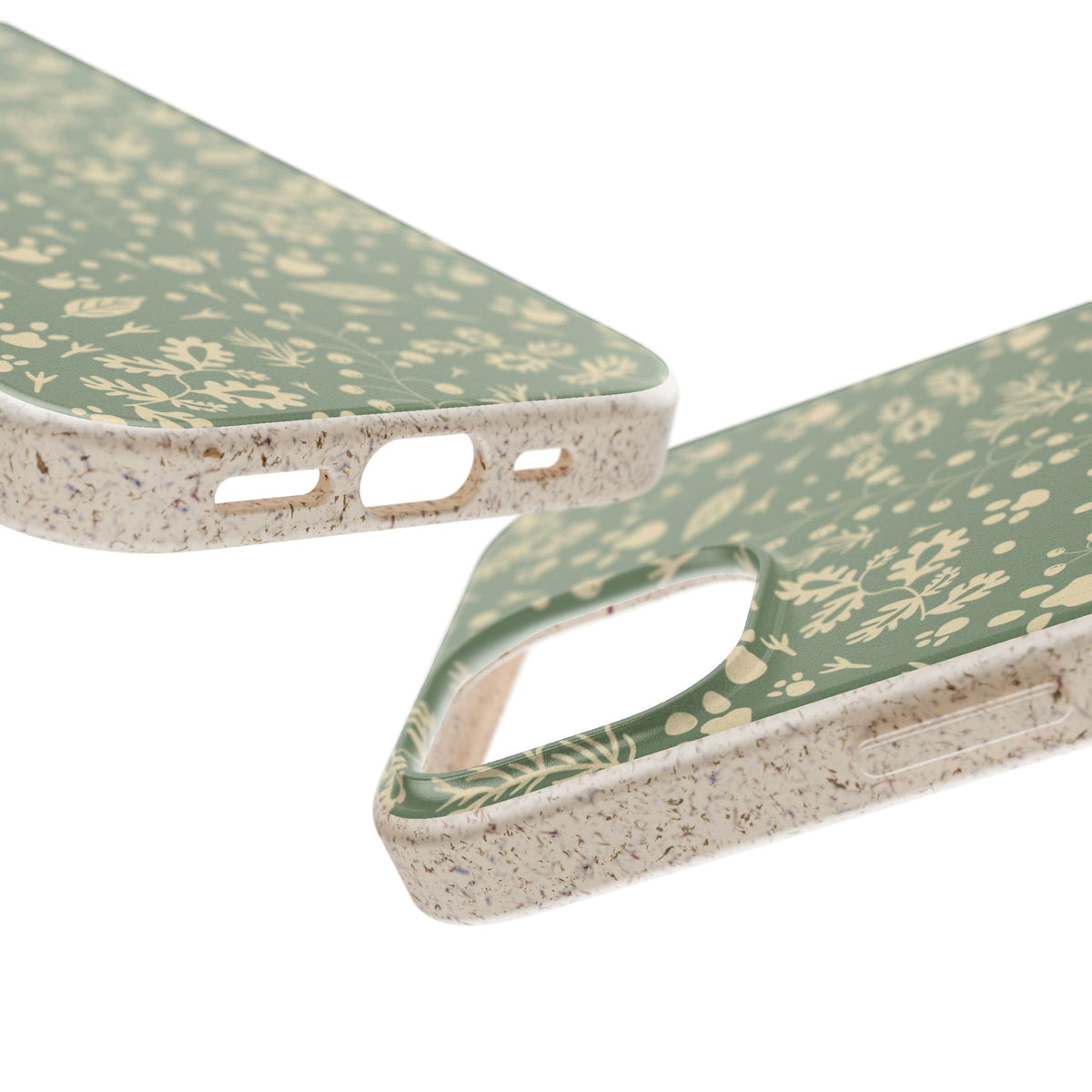 Biodegradable Floral Phone Case — Eco-Friendly Pleasant Green Wildflower Protection