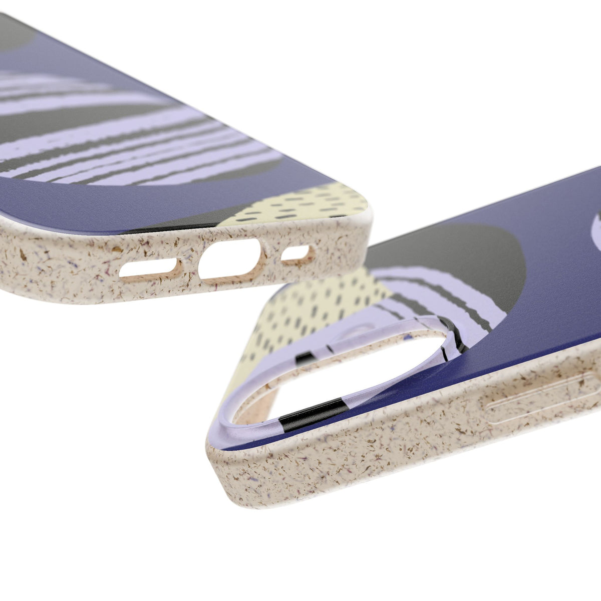 Biodegradable Phone Case — Abstract Striped Circles Eco Cover