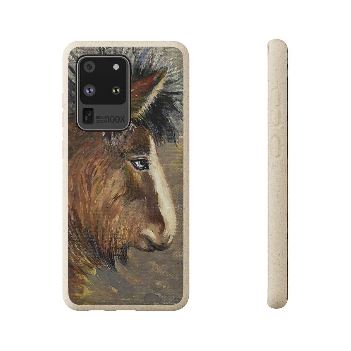 Biodegradable Phone Case — Rustic Horse Portrait by Carrie Barcomb Eco-Friendly iPhone Cover