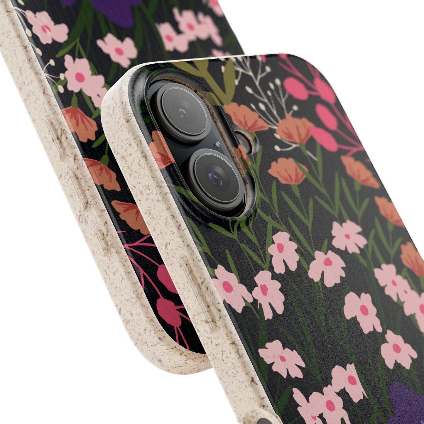 Floral Biodegradable Phone Case — Purple Wildflower Eco Phone Cover