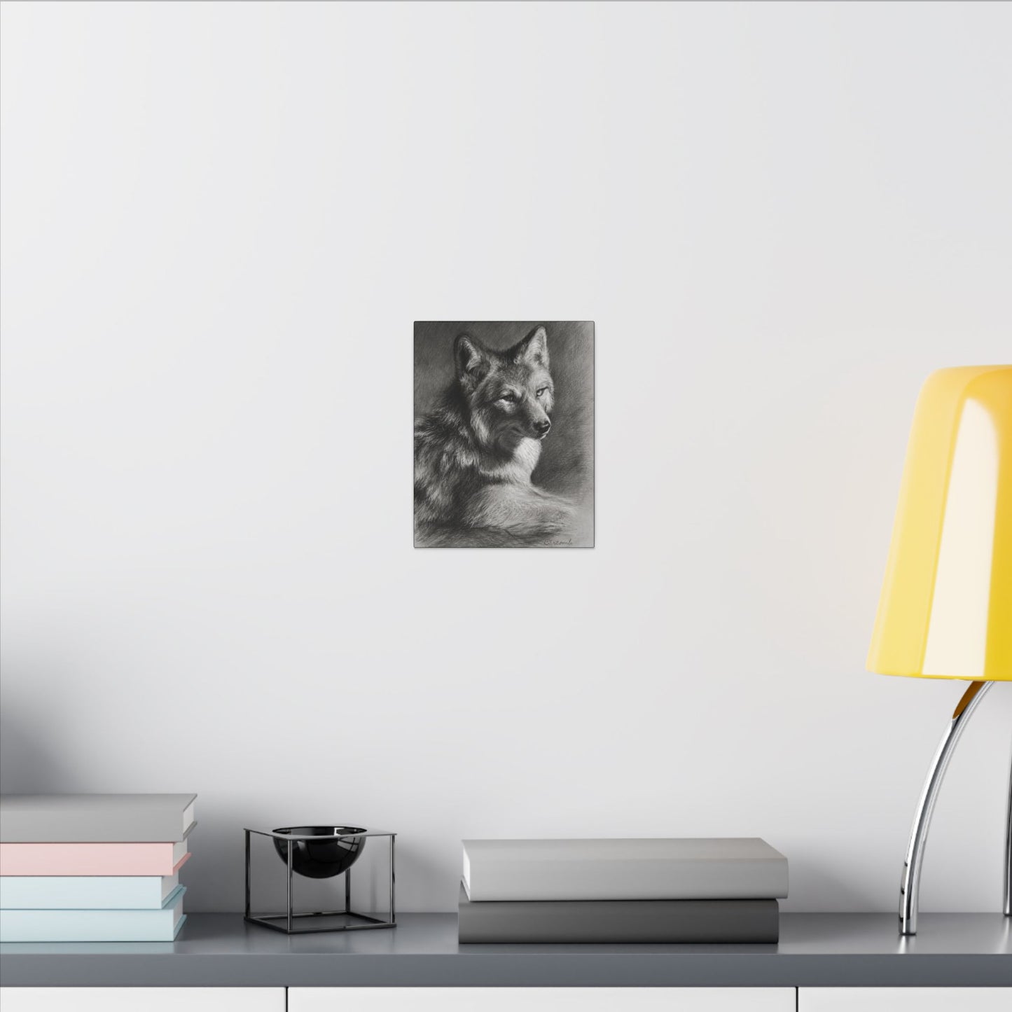 Gray Wolf Portrait Canvas — Realistic Wildlife Wall Art (Matte Stretched)