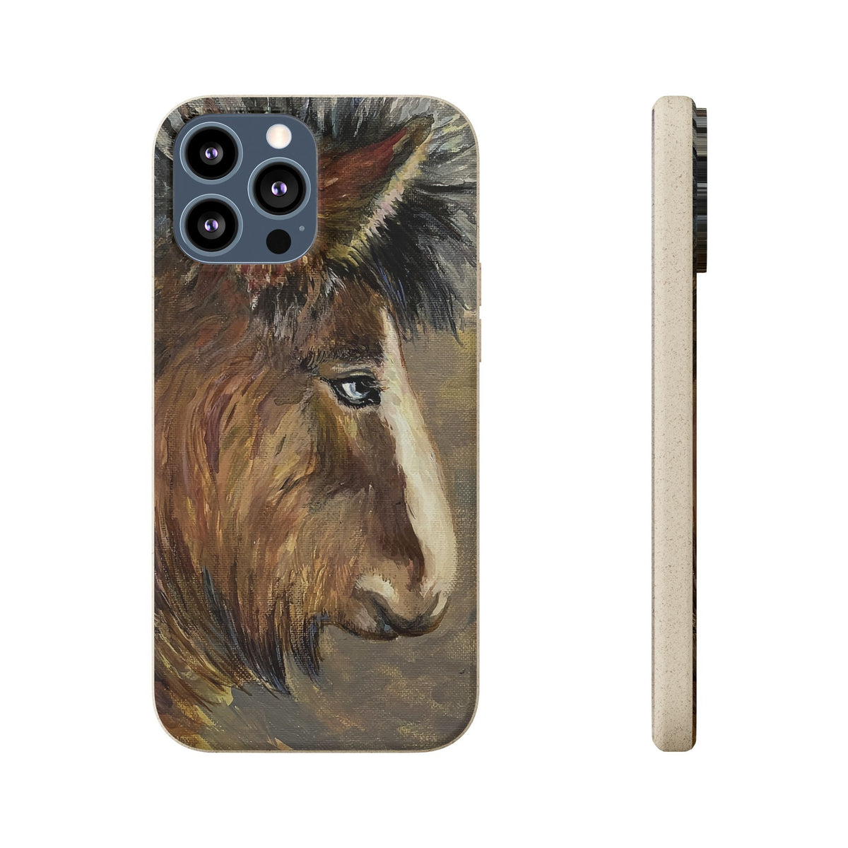 Biodegradable Phone Case — Rustic Horse Portrait by Carrie Barcomb Eco-Friendly iPhone Cover