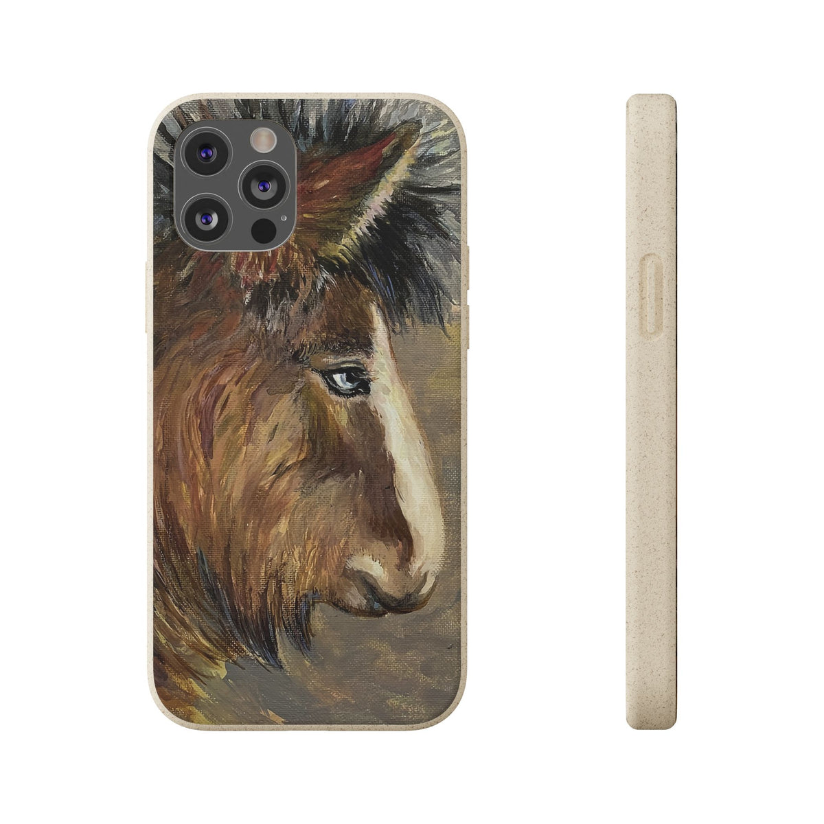 Biodegradable Phone Case — Rustic Horse Portrait by Carrie Barcomb Eco-Friendly iPhone Cover