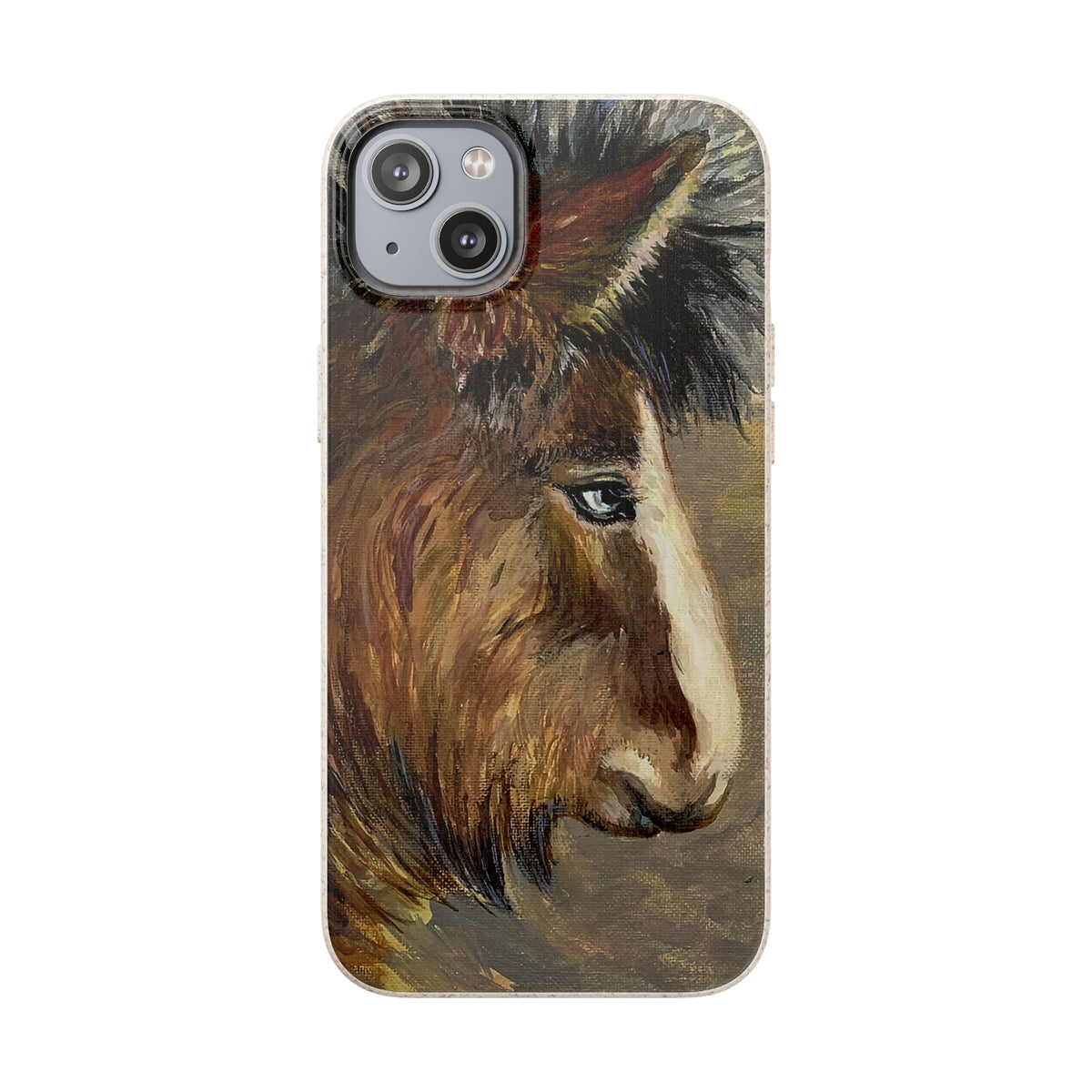Biodegradable Phone Case — Rustic Horse Portrait by Carrie Barcomb Eco-Friendly iPhone Cover