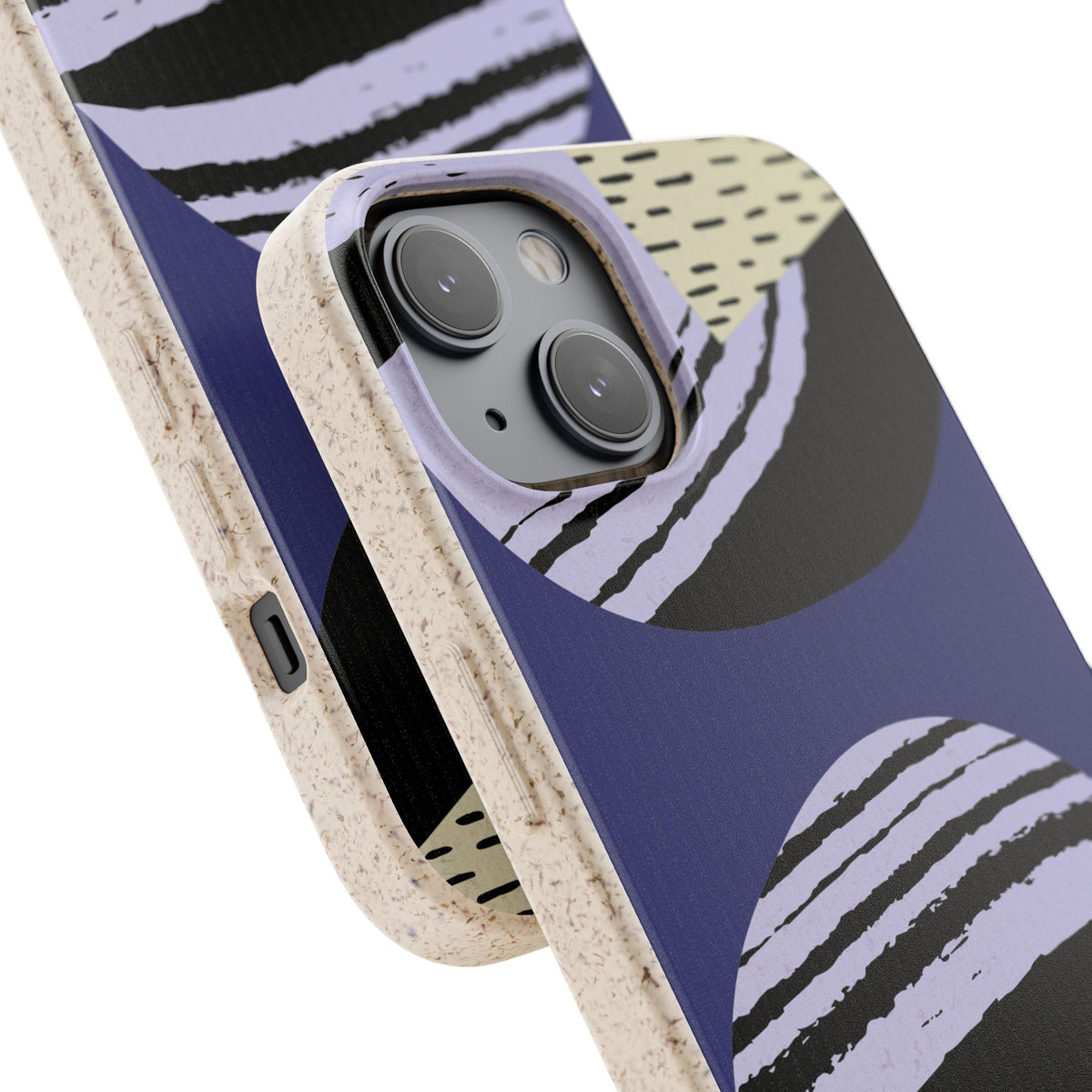 Biodegradable Phone Case — Abstract Striped Circles Eco Cover