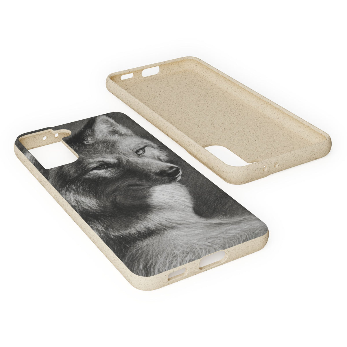 Wolf Portrait Biodegradable Phone Case — Eco-Friendly iPhone Cover