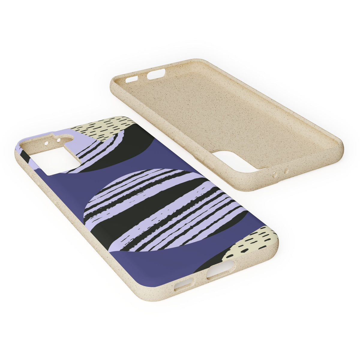 Biodegradable Phone Case — Abstract Striped Circles Eco Cover