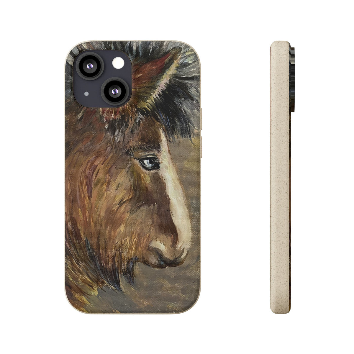 Biodegradable Phone Case — Rustic Horse Portrait by Carrie Barcomb Eco-Friendly iPhone Cover