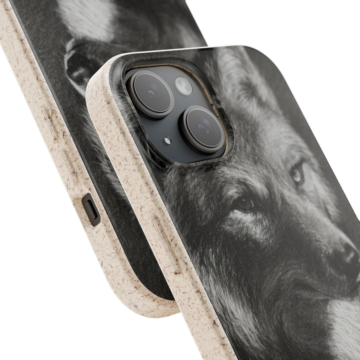Wolf Portrait Biodegradable Phone Case — Eco-Friendly iPhone Cover