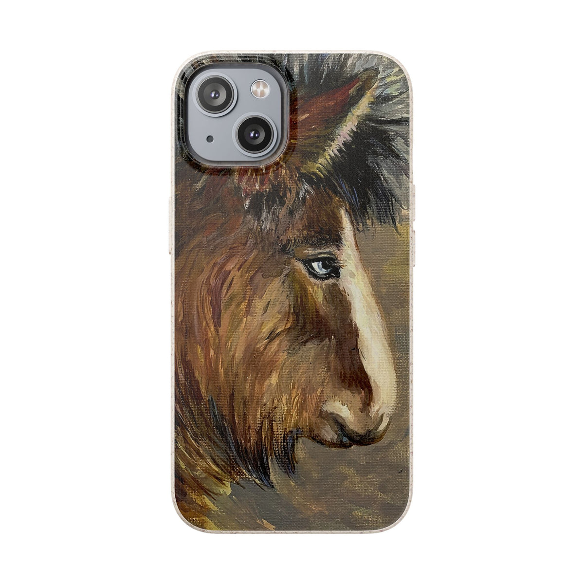 Biodegradable Phone Case — Rustic Horse Portrait by Carrie Barcomb Eco-Friendly iPhone Cover