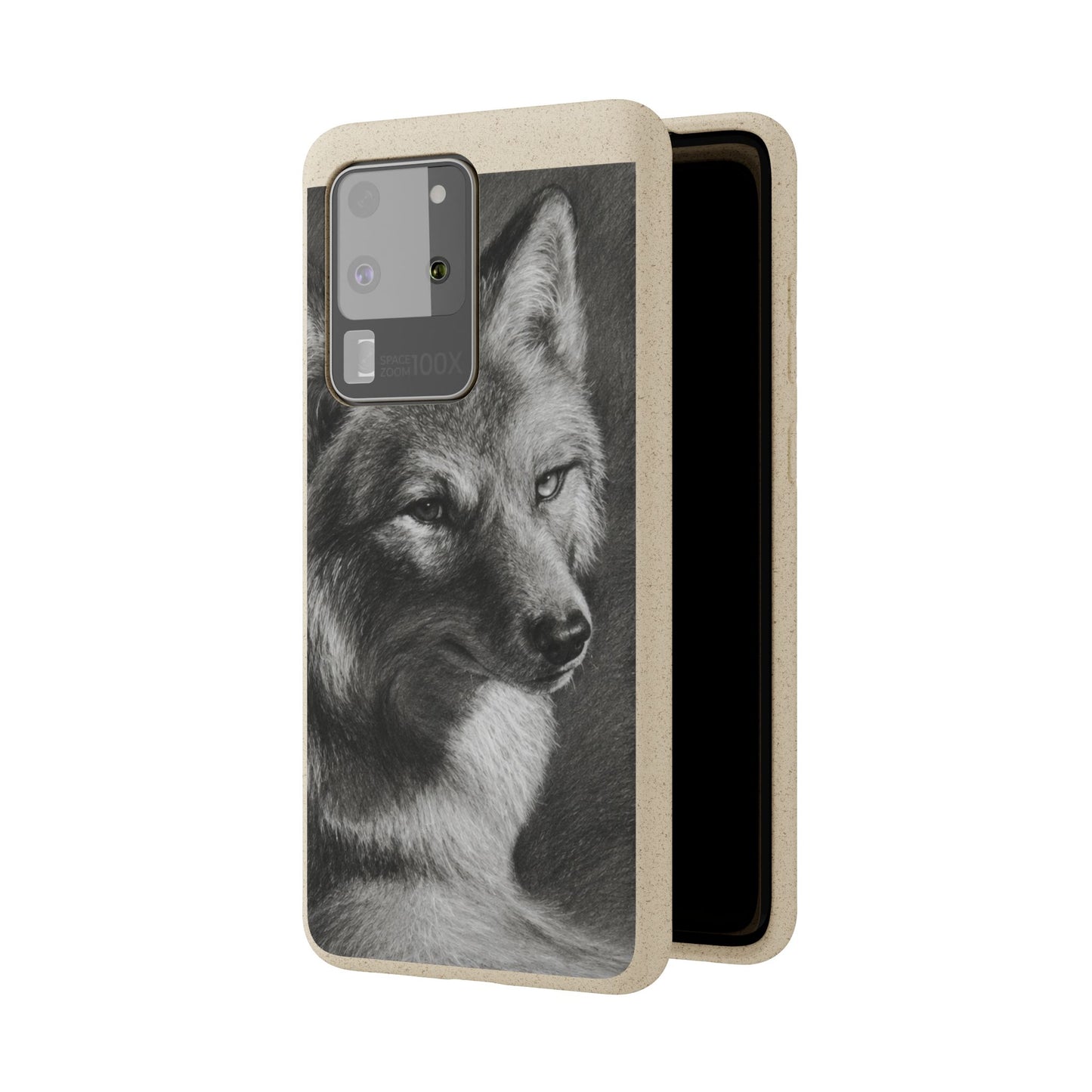 Wolf Portrait Biodegradable Phone Case — Eco-Friendly iPhone Cover