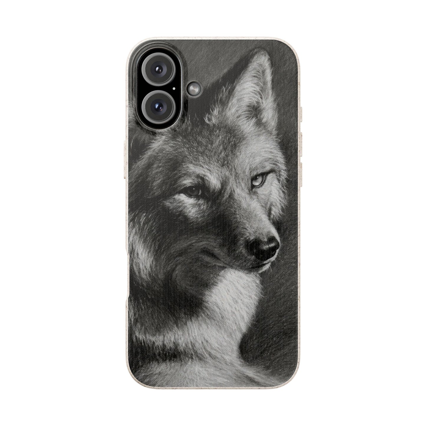 Wolf Portrait Biodegradable Phone Case — Eco-Friendly iPhone Cover