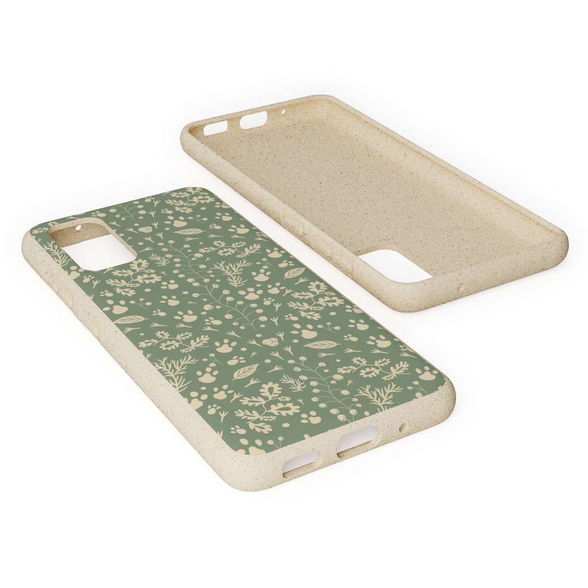 Biodegradable Floral Phone Case — Eco-Friendly Pleasant Green Wildflower Protection
