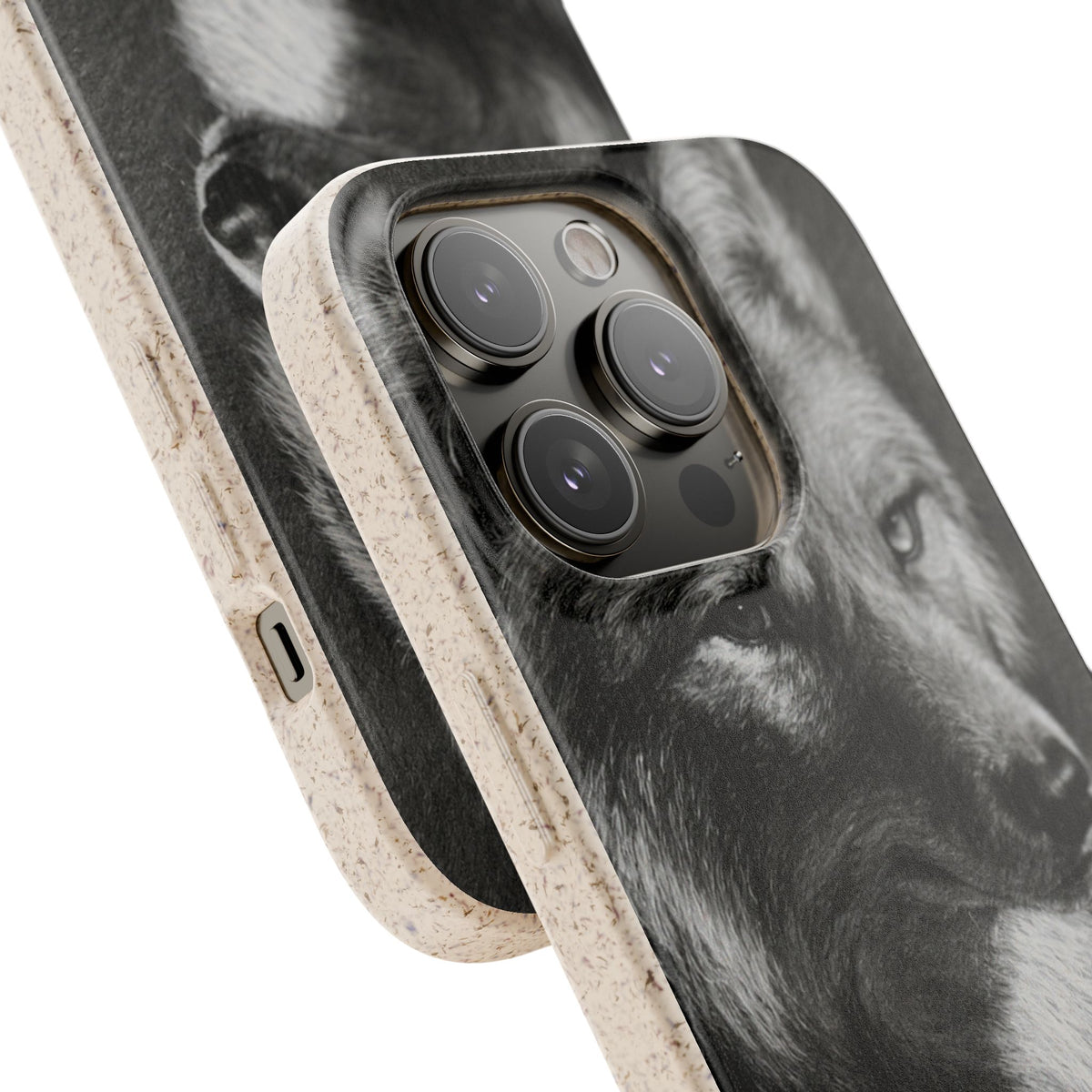 Wolf Portrait Biodegradable Phone Case — Eco-Friendly iPhone Cover
