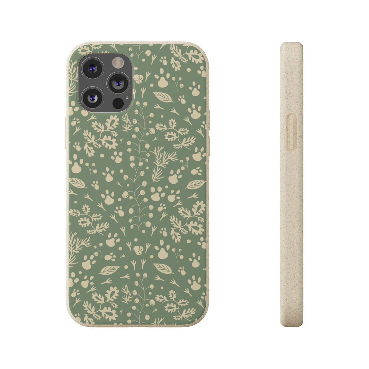 Biodegradable Floral Phone Case — Eco-Friendly Pleasant Green Wildflower Protection