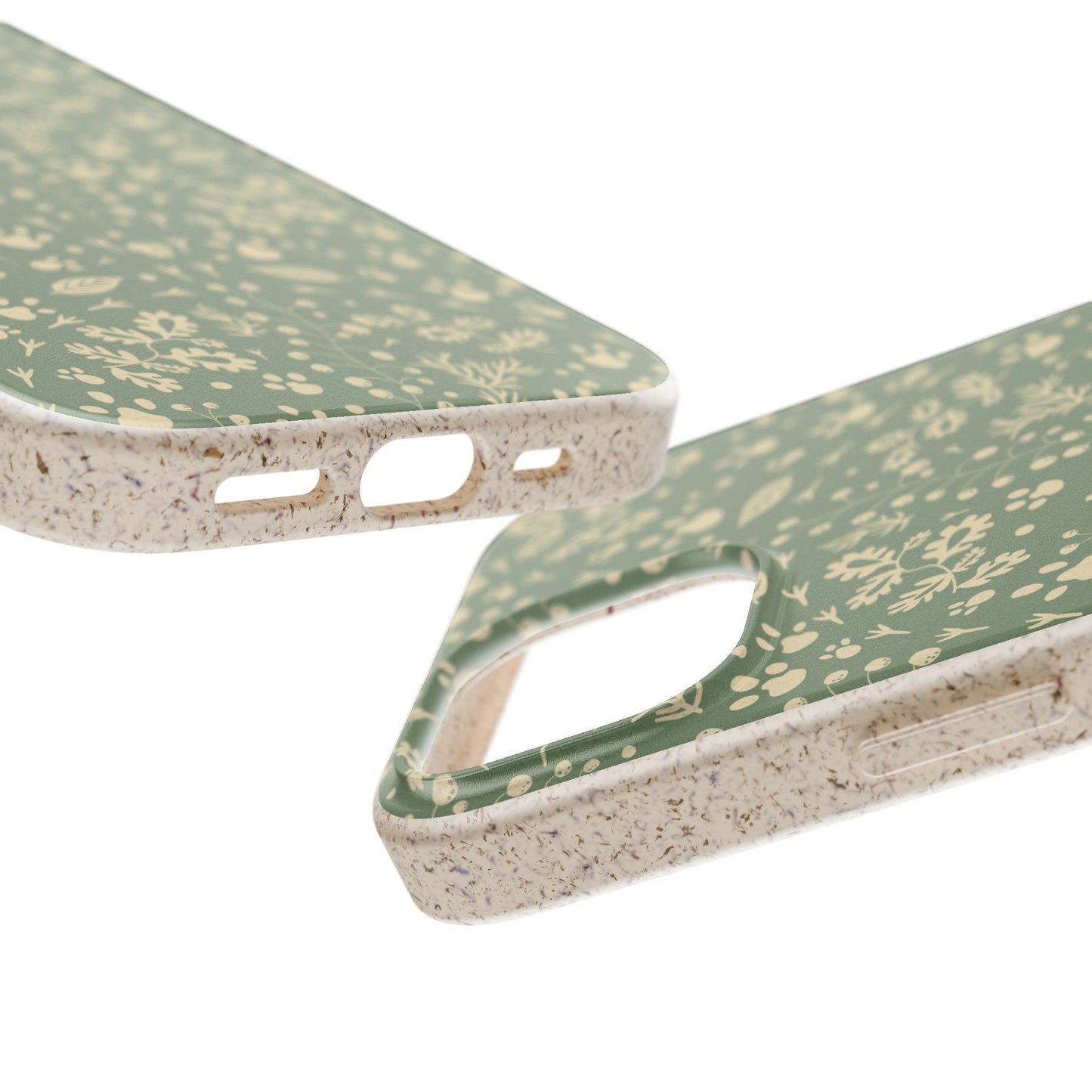 Biodegradable Floral Phone Case — Eco-Friendly Pleasant Green Wildflower Protection