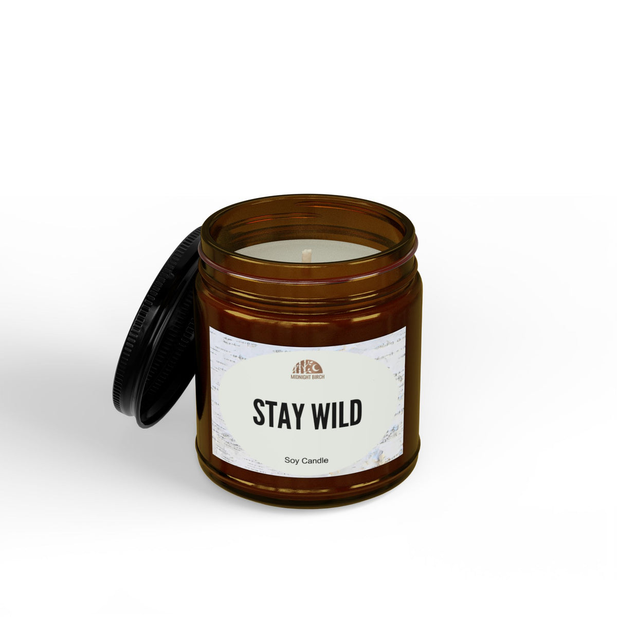 Stay Wild Soy Candle — Amber Jar Scented Candle (4oz & 9oz)