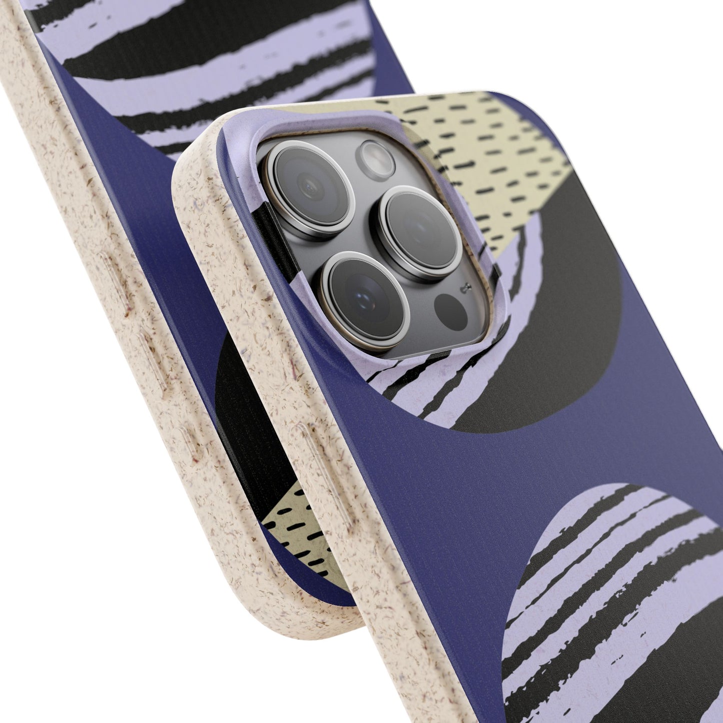 Biodegradable Phone Case — Abstract Striped Circles Eco Cover