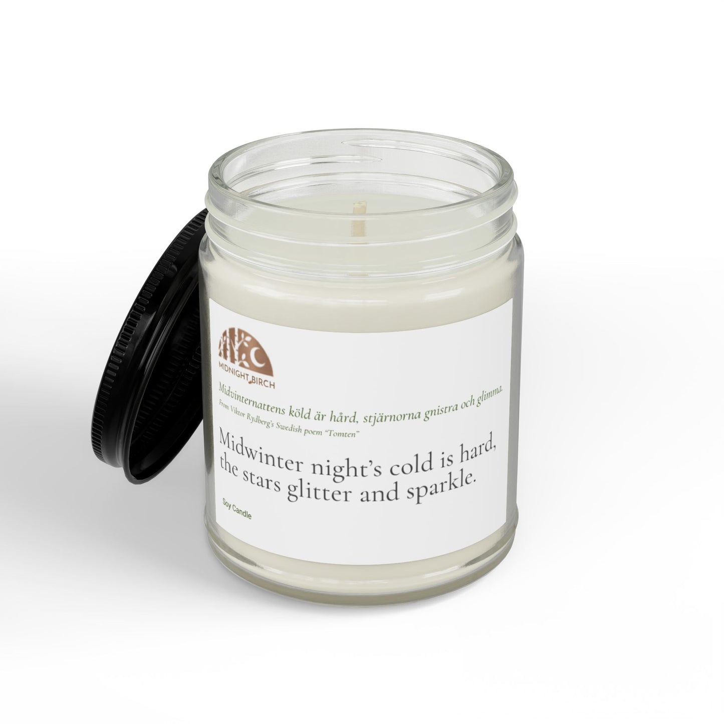 VINTERRO Soy Candle —“The stars glitter and sparkle.” (4oz & 9oz) Comfort Spice, Fresh Balsam, or Unscented.
