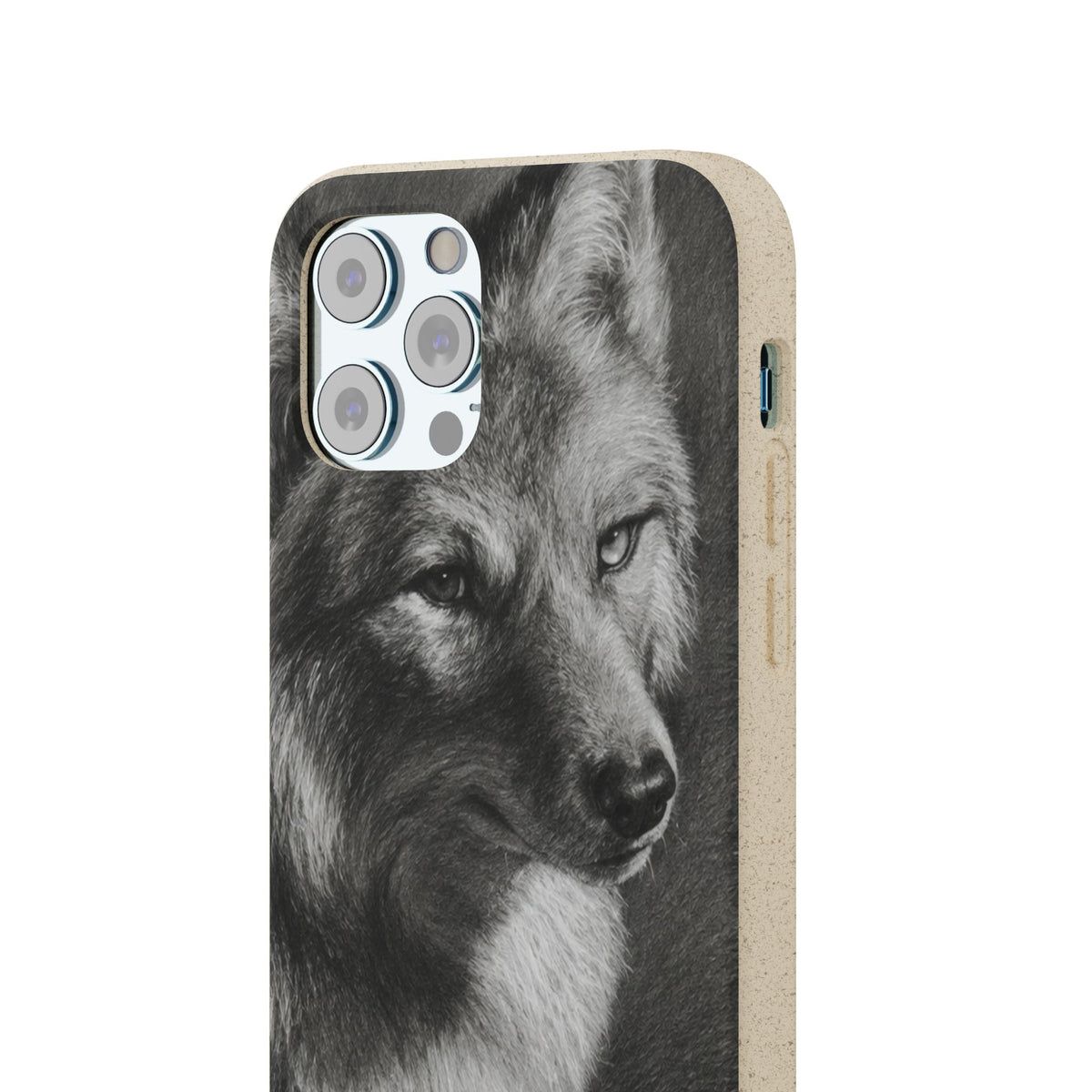 Wolf Portrait Biodegradable Phone Case — Eco-Friendly iPhone Cover