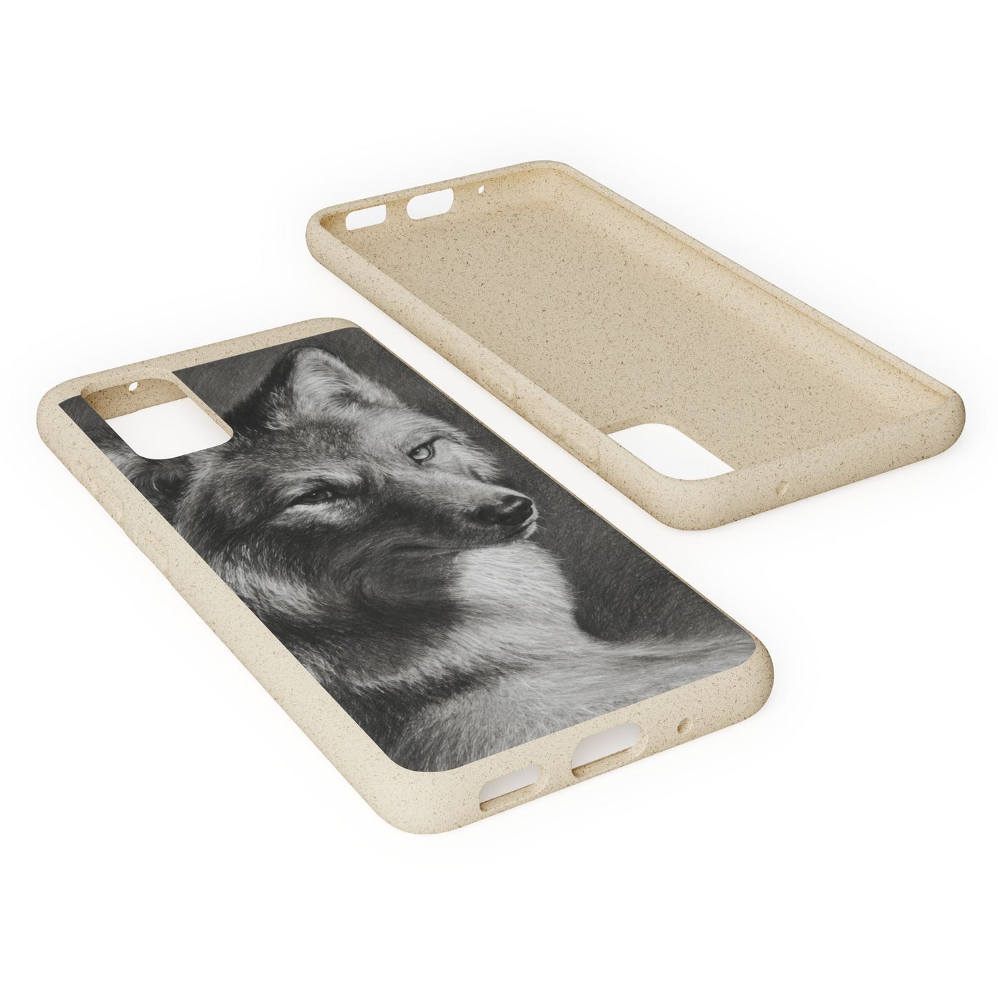 Wolf Portrait Biodegradable Phone Case — Eco-Friendly iPhone Cover