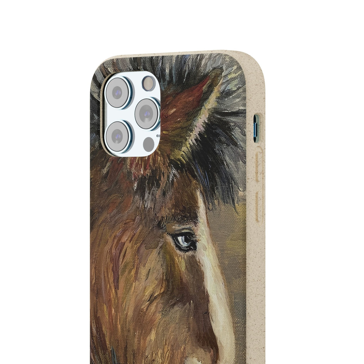 Biodegradable Phone Case — Rustic Horse Portrait by Carrie Barcomb Eco-Friendly iPhone Cover