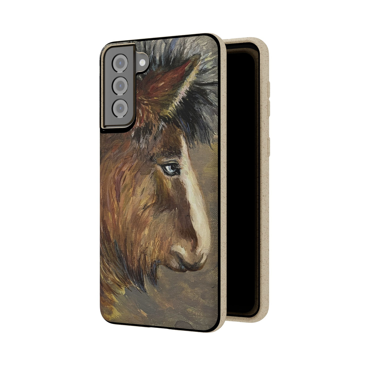 Biodegradable Phone Case — Rustic Horse Portrait by Carrie Barcomb Eco-Friendly iPhone Cover