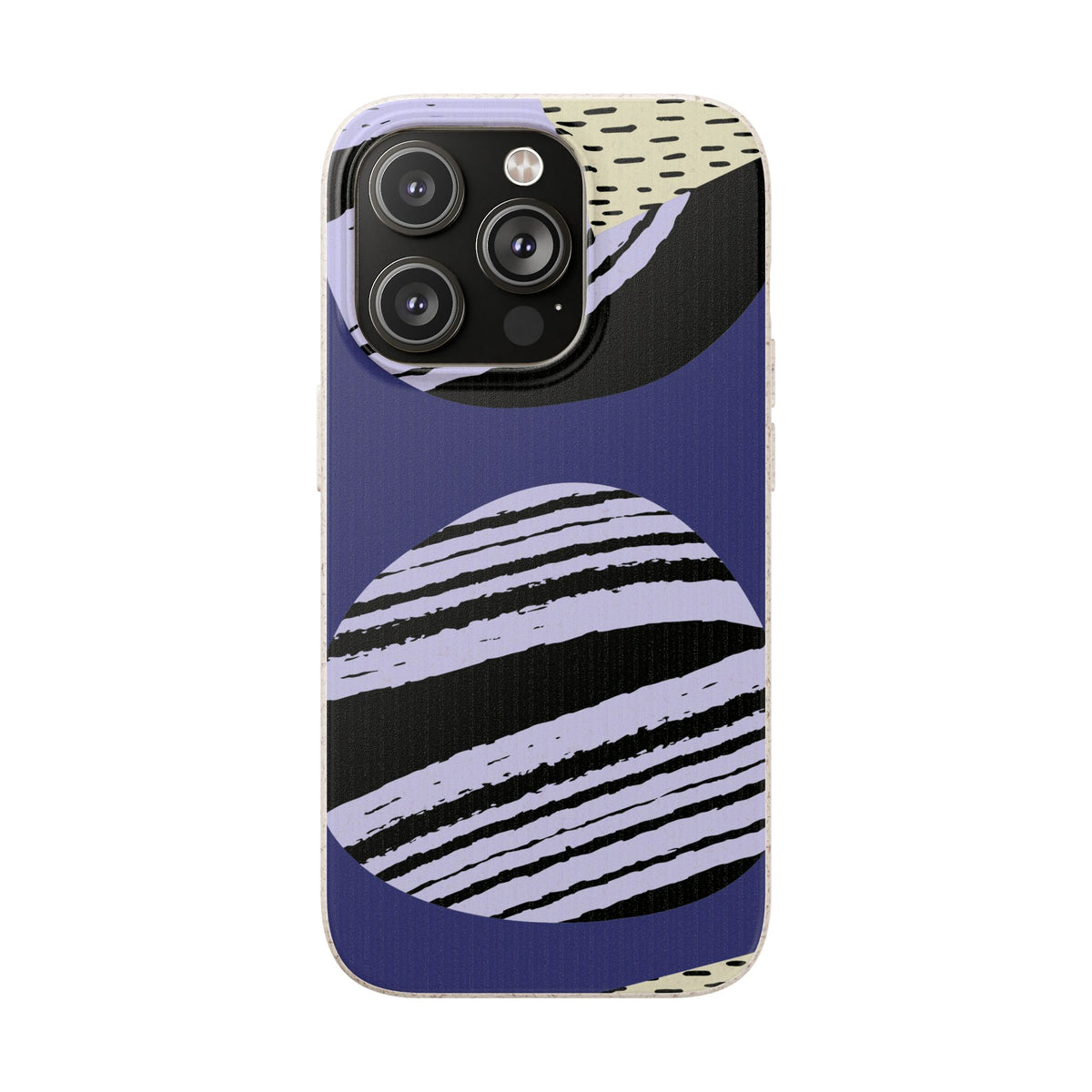 Biodegradable Phone Case — Abstract Striped Circles Eco Cover