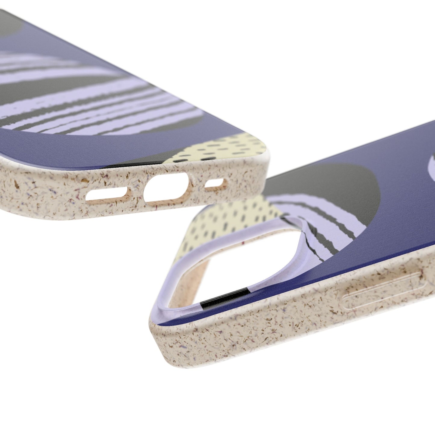 Biodegradable Phone Case — Abstract Striped Circles Eco Cover