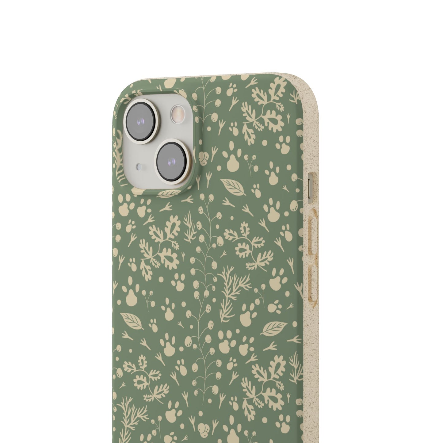 Biodegradable Floral Phone Case — Eco-Friendly Pleasant Green Wildflower Protection