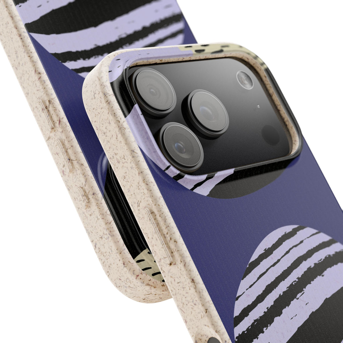 Biodegradable Phone Case — Abstract Striped Circles Eco Cover
