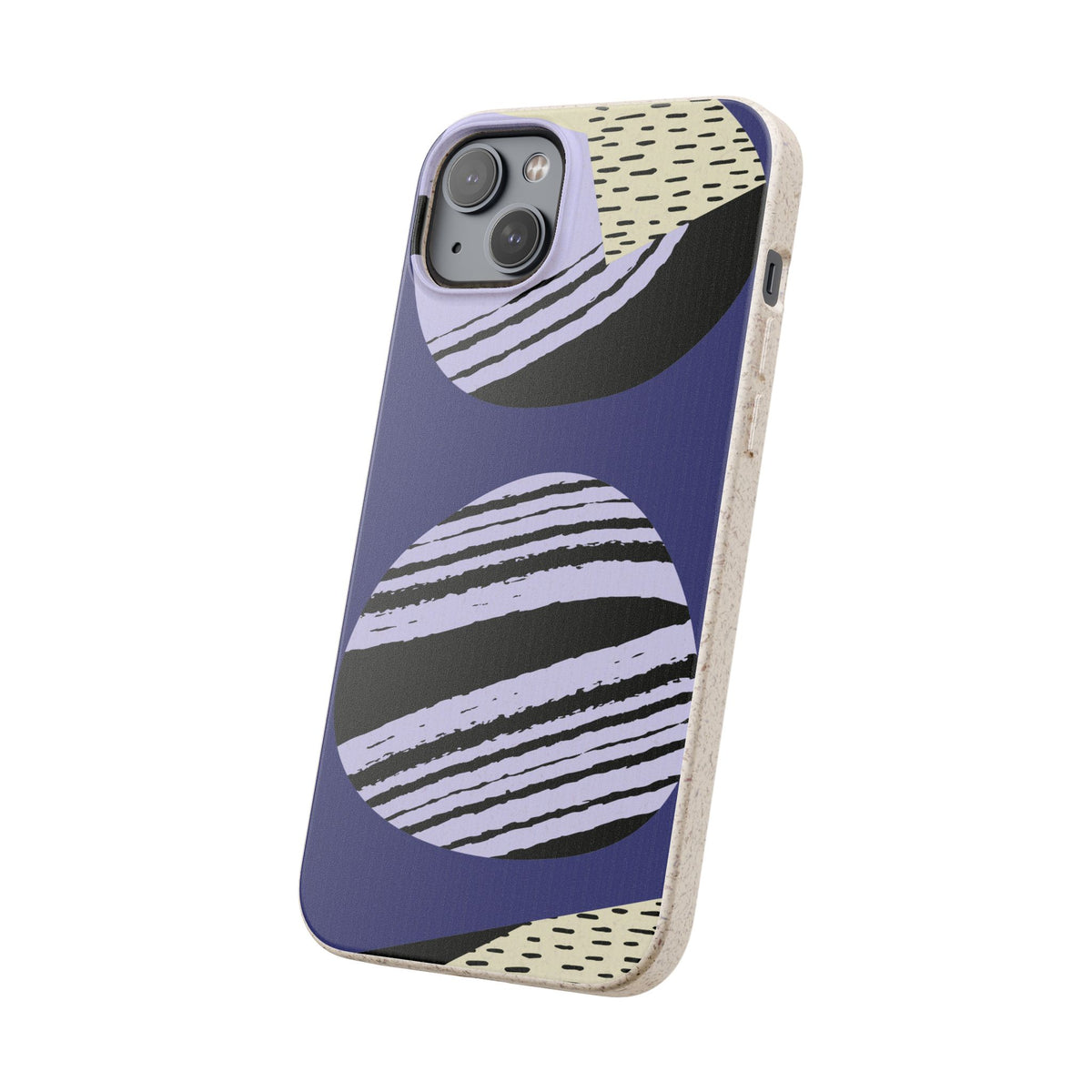 Biodegradable Phone Case — Abstract Striped Circles Eco Cover
