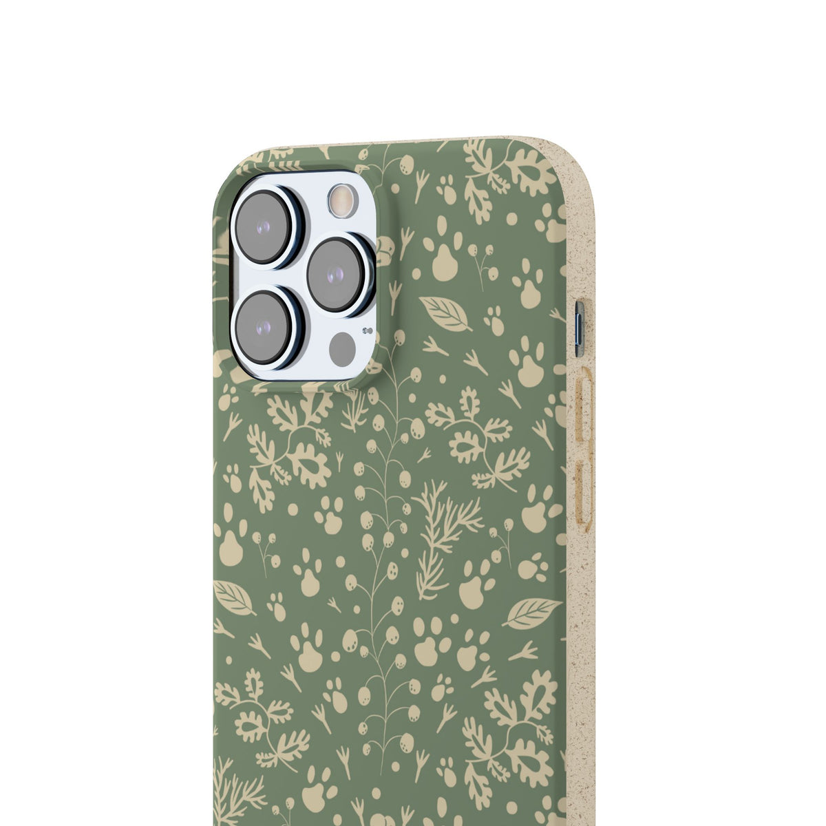 Biodegradable Floral Phone Case — Eco-Friendly Pleasant Green Wildflower Protection