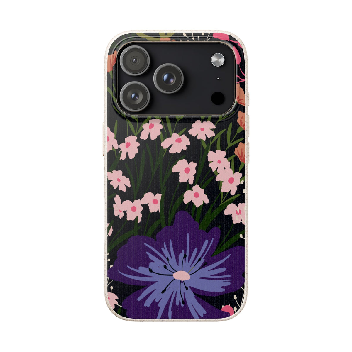 Floral Biodegradable Phone Case — Purple Wildflower Eco Phone Cover