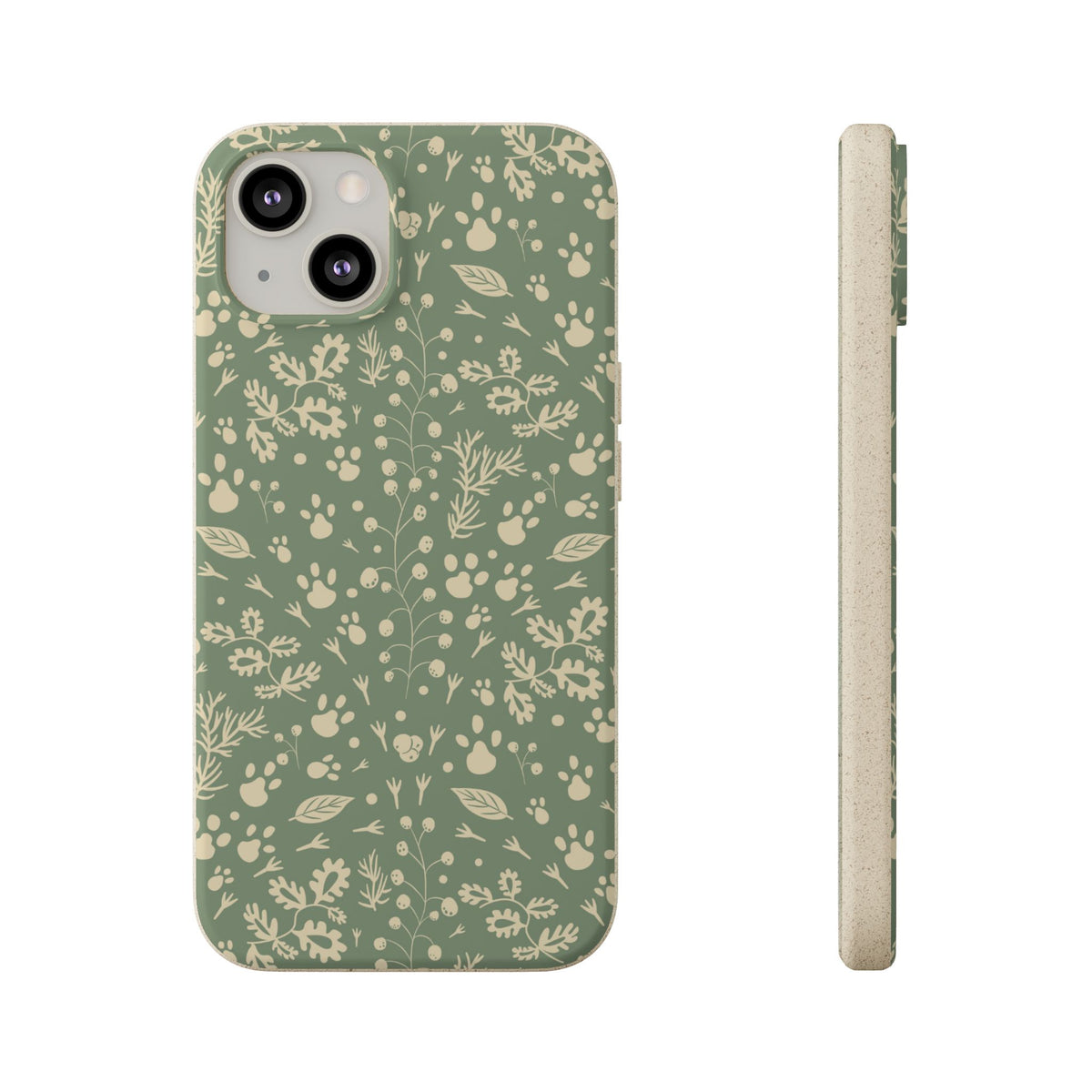 Biodegradable Floral Phone Case — Eco-Friendly Pleasant Green Wildflower Protection