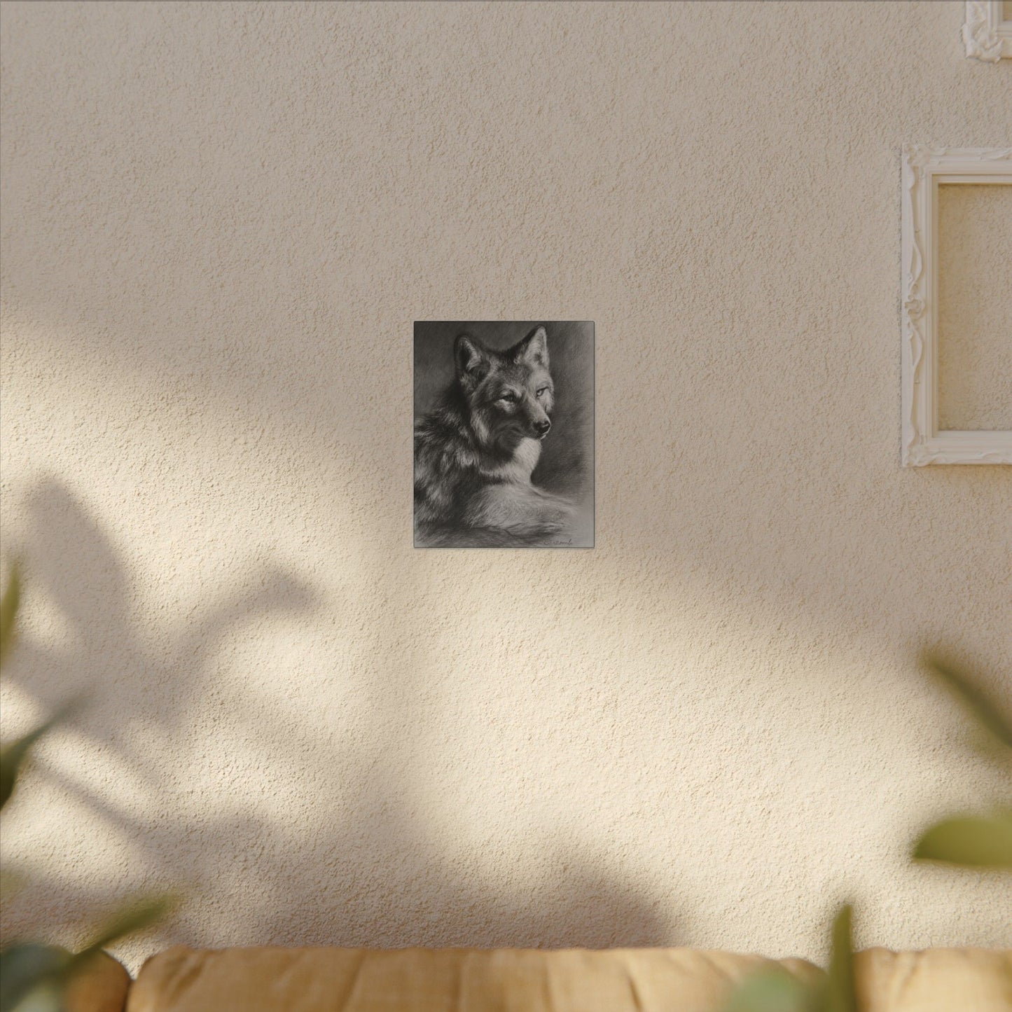 Gray Wolf Portrait Canvas — Realistic Wildlife Wall Art (Matte Stretched)