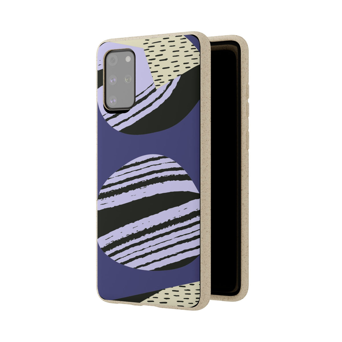 Biodegradable Phone Case — Abstract Striped Circles Eco Cover
