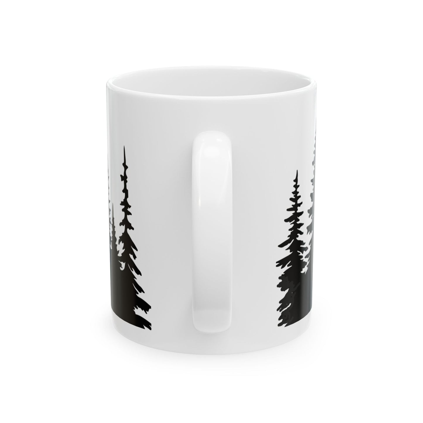Ceramic Mug - Evergreen Forest Silhouette Coffee Cup (11oz, 15oz)