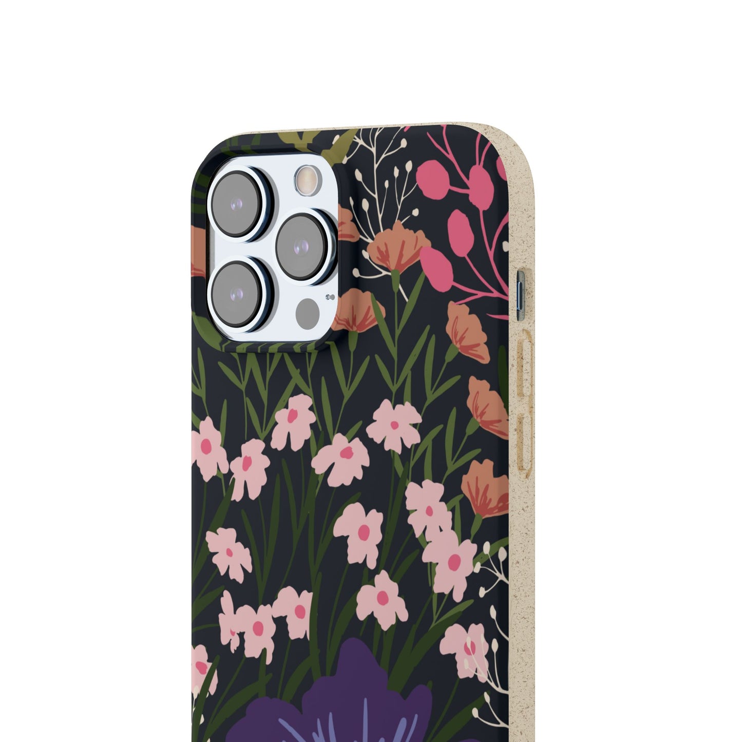 Floral Biodegradable Phone Case — Purple Wildflower Eco Phone Cover